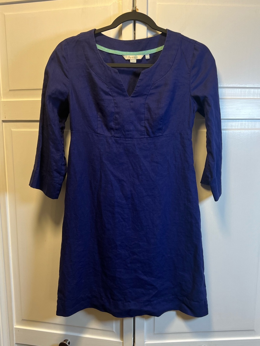 Boden Women’s Linen Tunic Dress Size 2P Color Purple